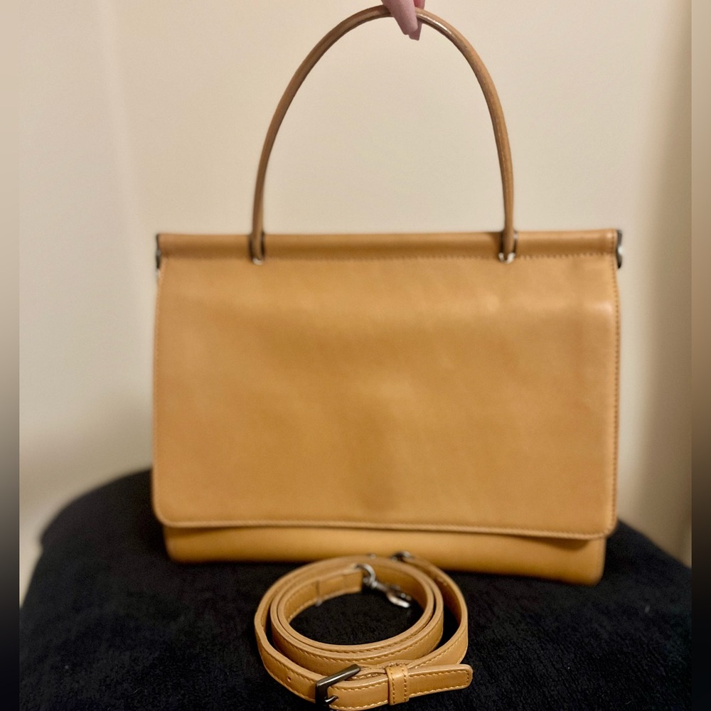 Vintage Coach Whitney Satchel 9185 Camel Leather Crossbody Top Handle